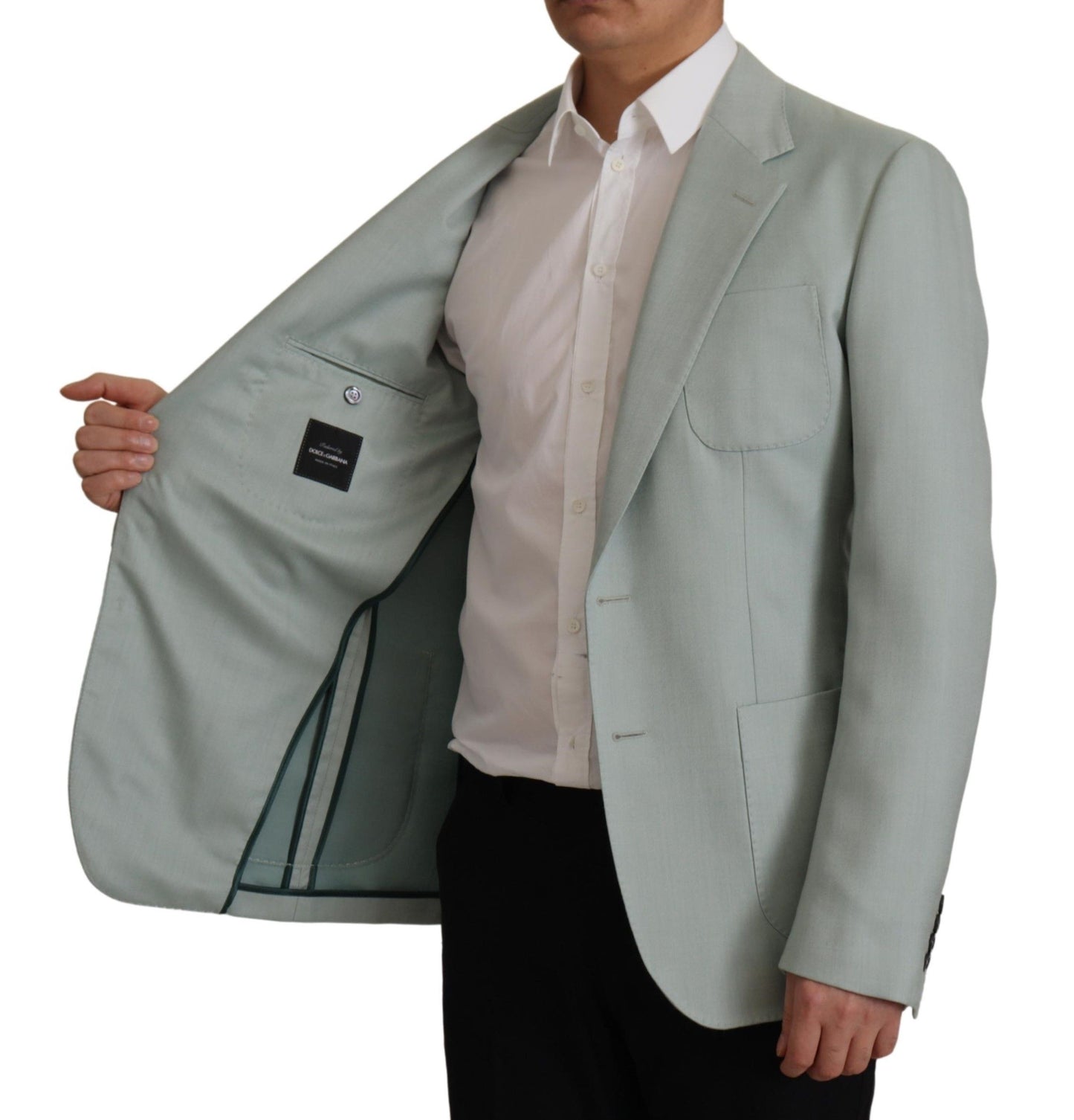 Dolce & Gabbana Hellgrüner Blazer aus Kaschmirseide
