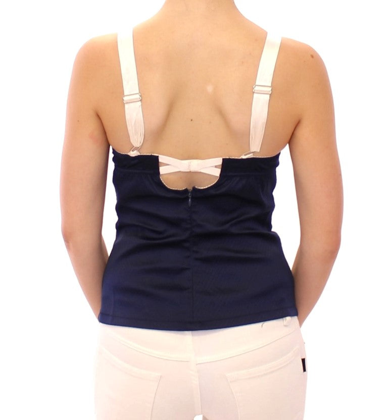 Dolce & Gabbana Blaues Tanktop mit Matrosenmotiv