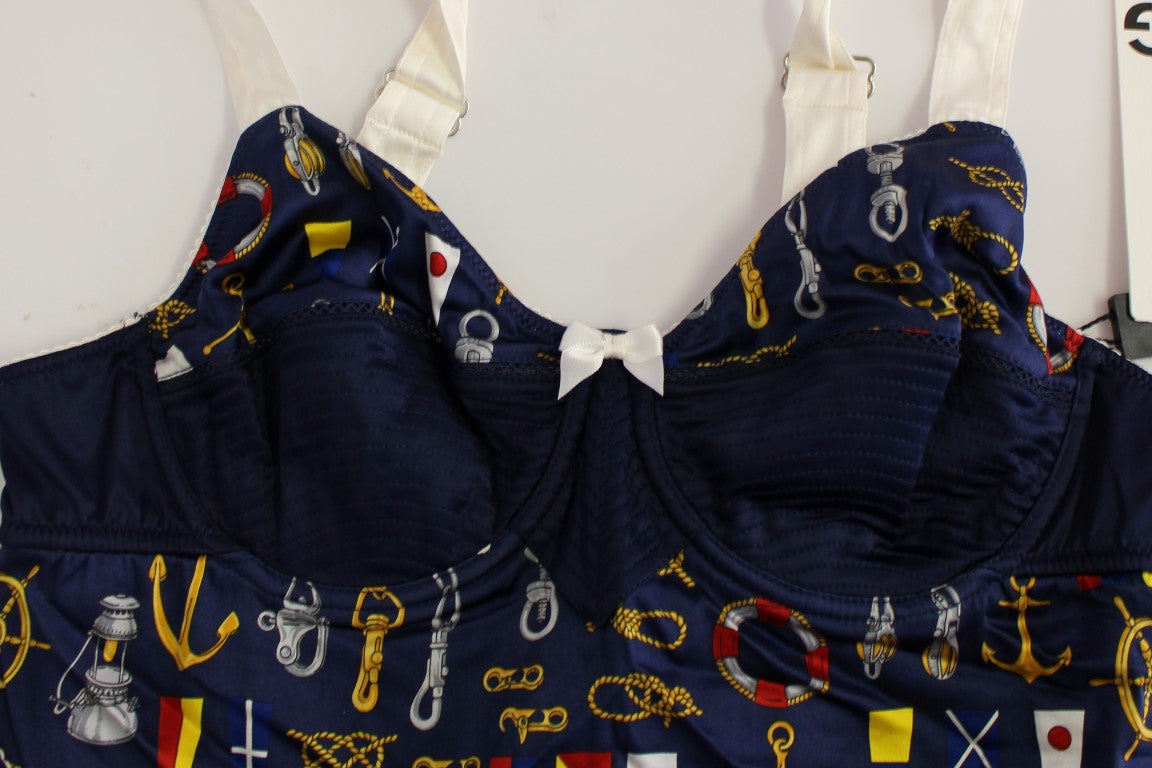 Dolce & Gabbana Blaues Tanktop mit Matrosenmotiv