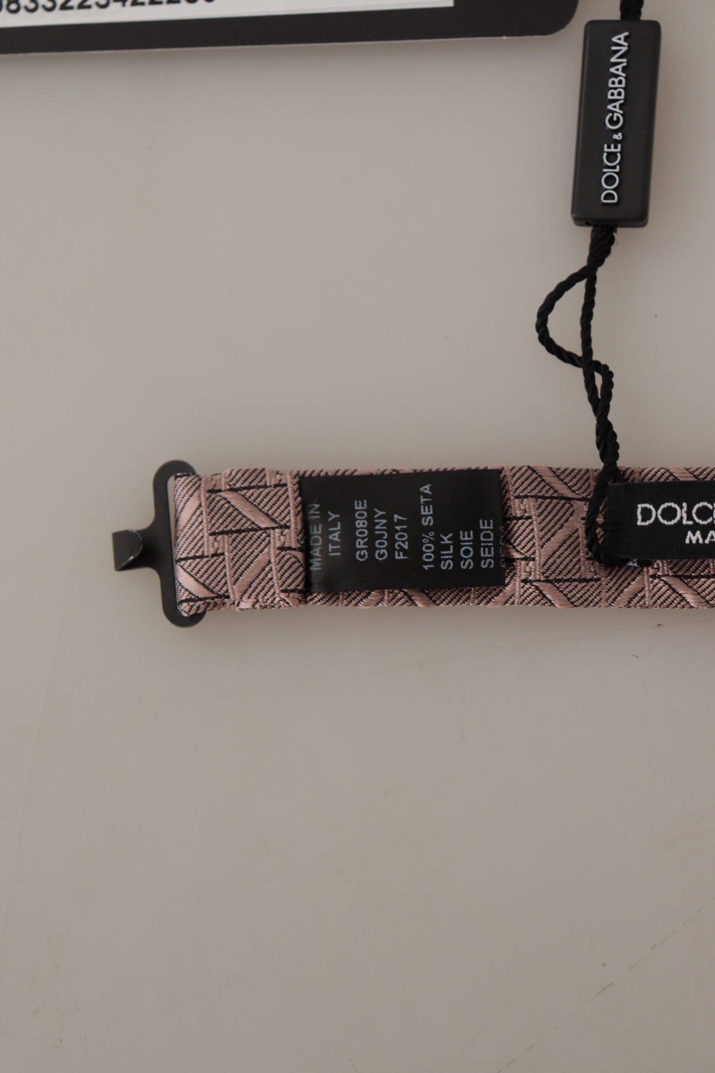 Dolce & Gabbana – Verstellbare Papillon-Fliege mit grauem Fantasy-Print