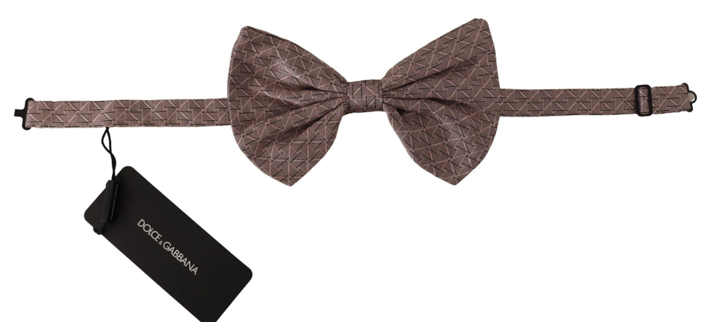 Dolce & Gabbana – Verstellbare Papillon-Fliege mit grauem Fantasy-Print