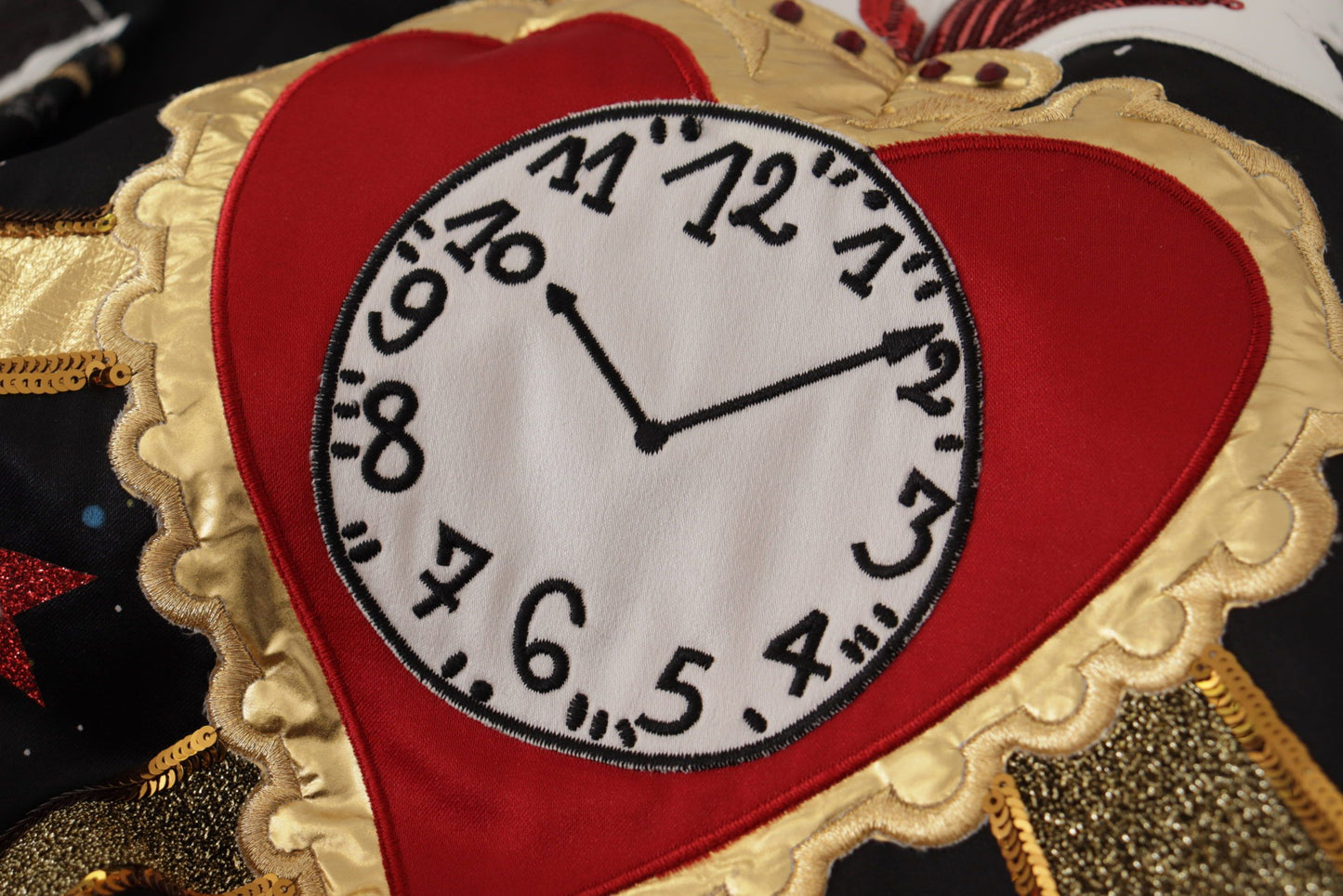 Dolce & Gabbana Schwarzer Pianorock mit Pailletten „Love Clock“