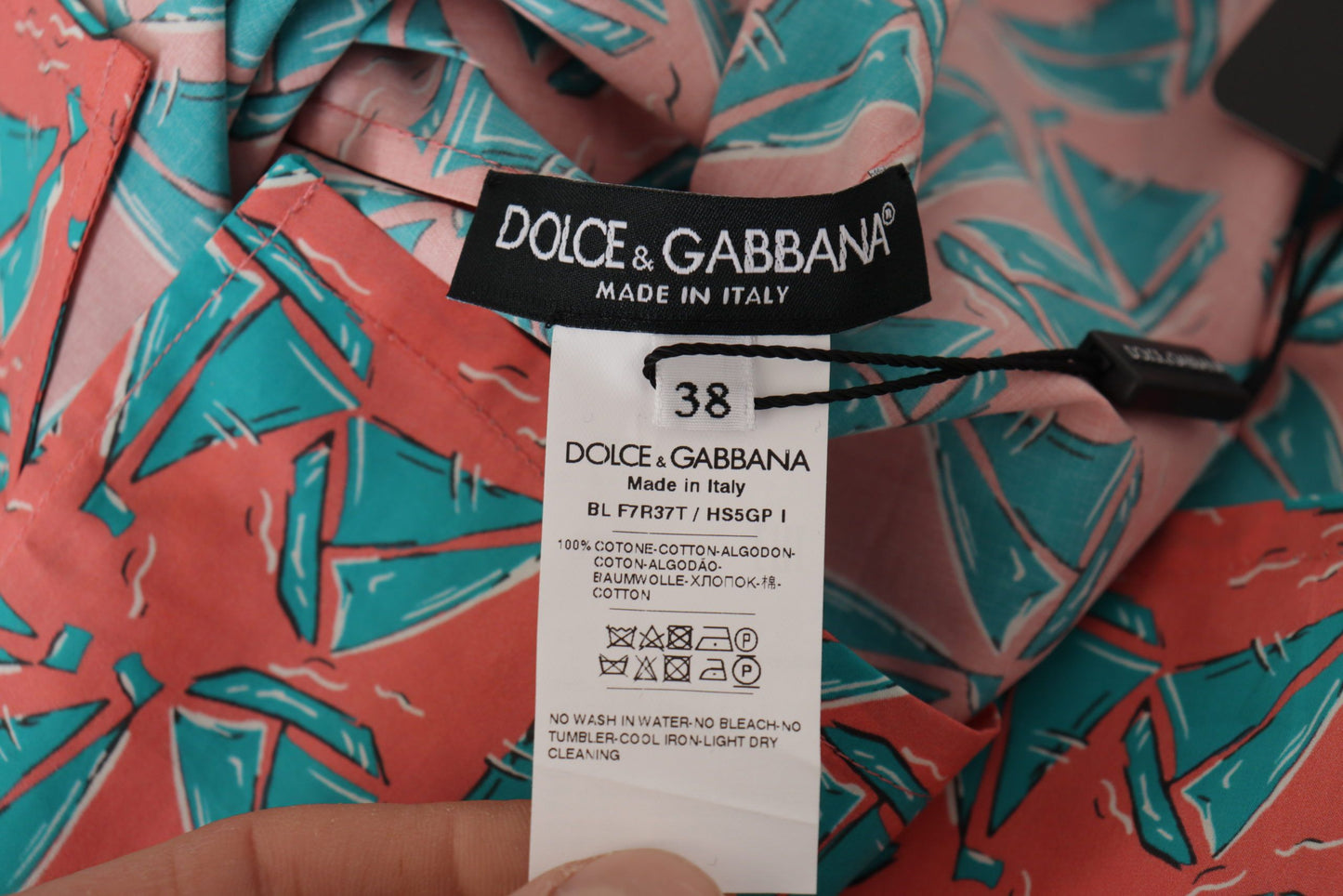Dolce & Gabbana – Rosa Baumwoll-T-Shirt mit Segelboot-Print