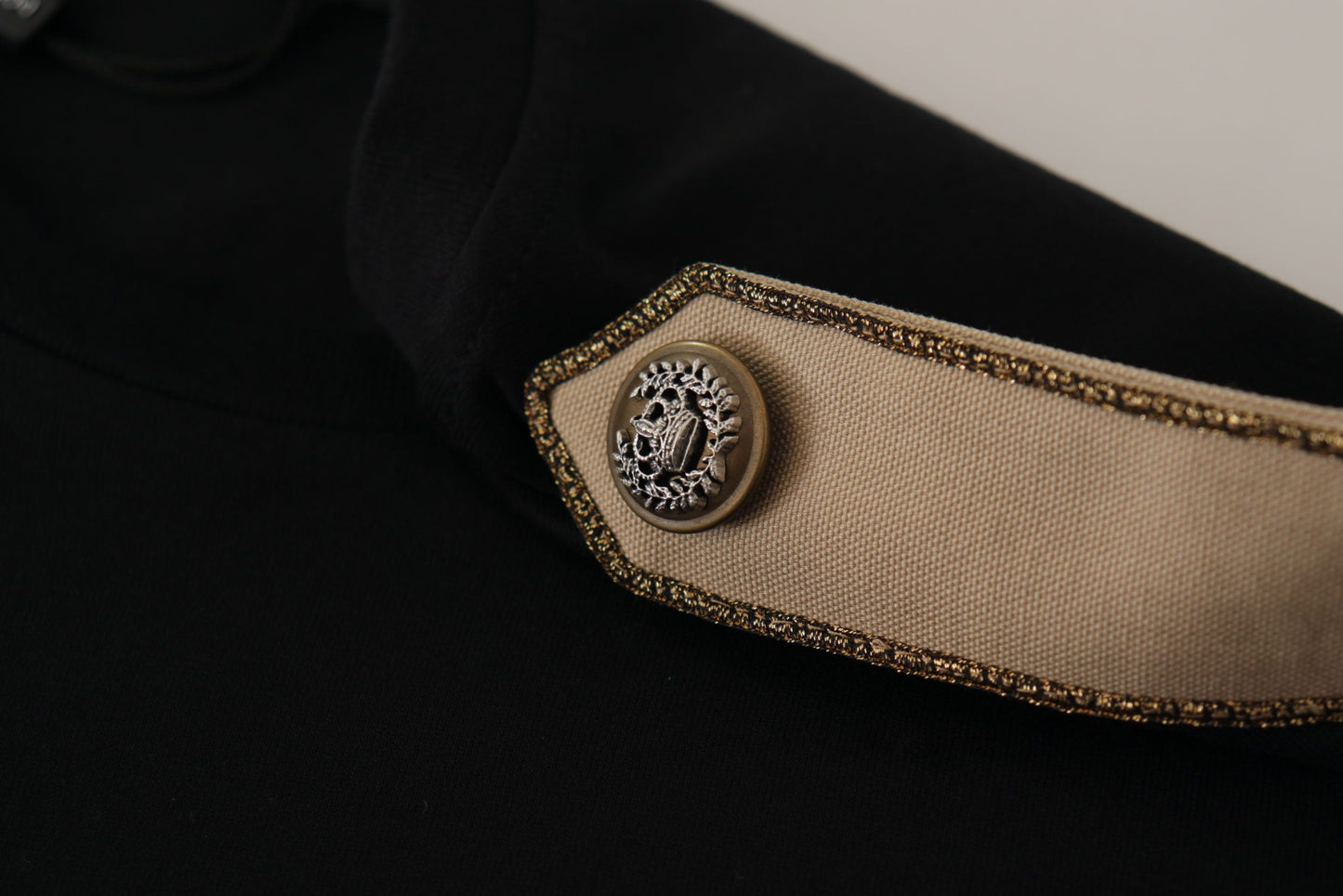 Dolce & Gabbana Schwarzes Baumwoll-T-Shirt mit Rundhalsausschnitt und Logo-Motiv