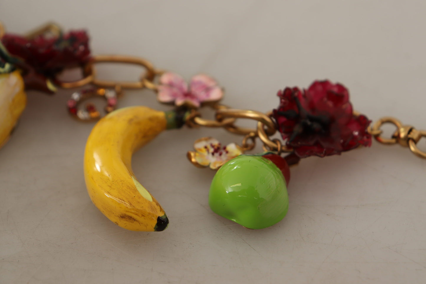 Dolce & Gabbana Statement-Halskette „Sicily Fruits Roses“ aus goldenem Messing