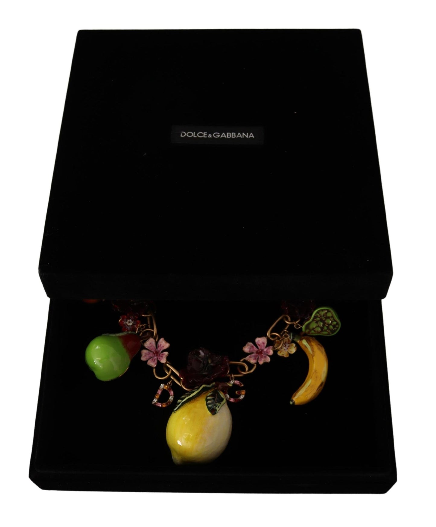 Dolce & Gabbana Statement-Halskette „Sicily Fruits Roses“ aus goldenem Messing