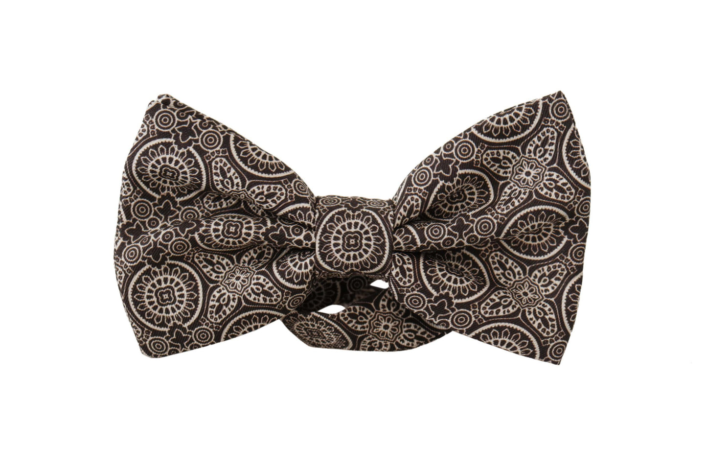 Dolce & Gabbana – Schwarz-weiße Papillon-Krawatte aus 100 % Seide mit verstellbarem Hals