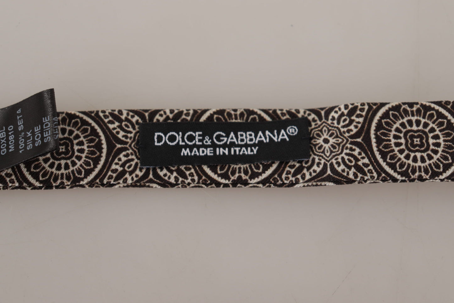Dolce & Gabbana – Schwarz-weiße Papillon-Krawatte aus 100 % Seide mit verstellbarem Hals