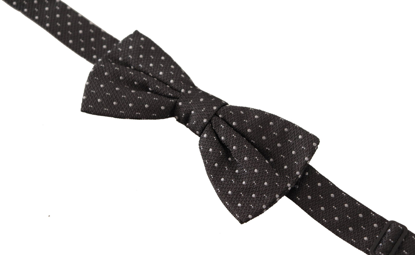 Dolce & Gabbana – Grau gepunktete Papillon-Krawatte aus 100 % Seide