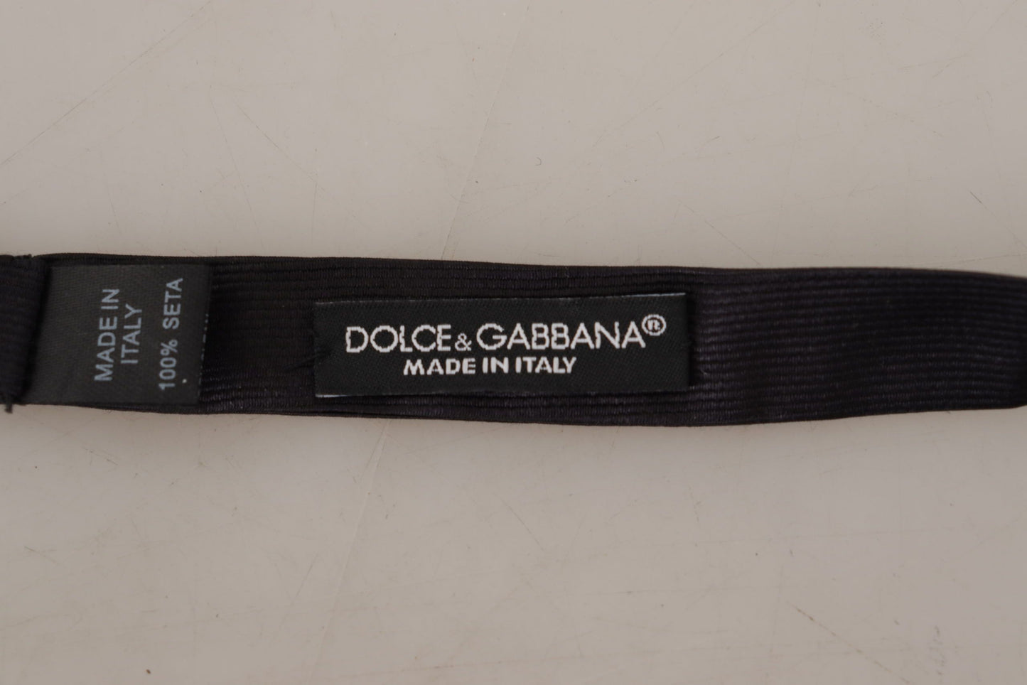 Dolce & Gabbana – Schwarze Papillon-Krawatte aus 100 % Seide mit verstellbarem Hals