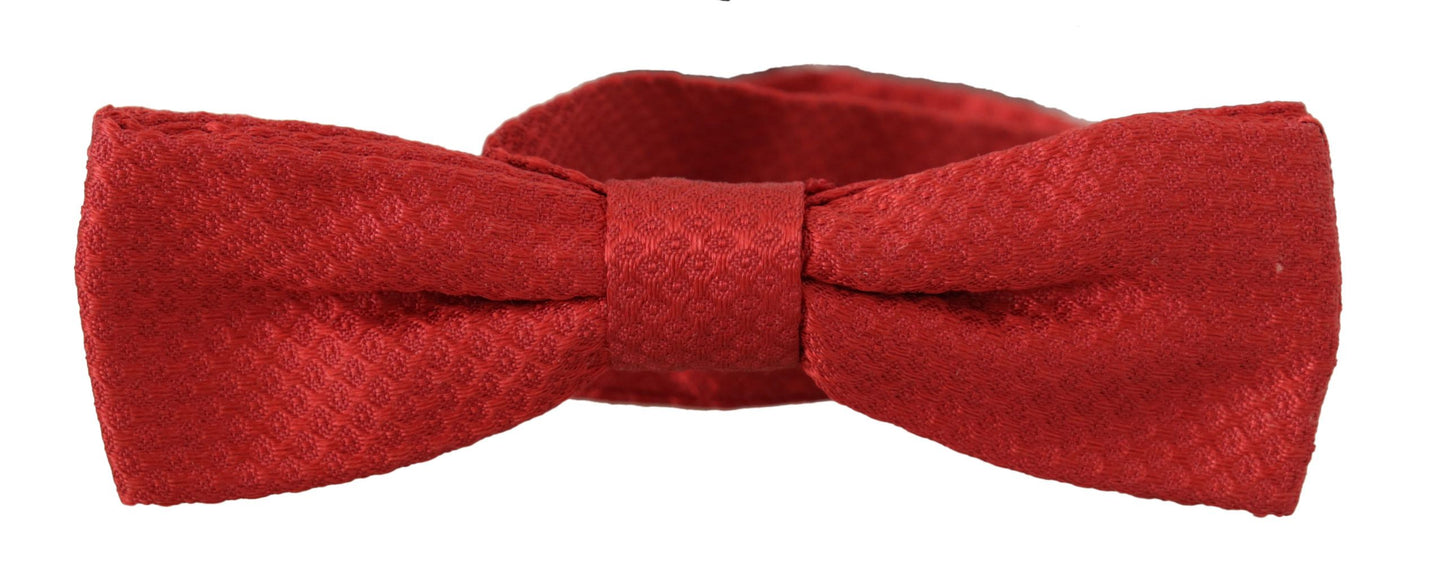 Dolce & Gabbana – Rote Papillon-Krawatte aus 100 % Seide mit verstellbarem Hals