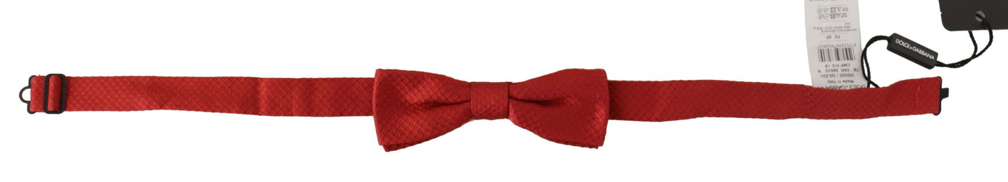 Dolce & Gabbana – Rote Papillon-Krawatte aus 100 % Seide mit verstellbarem Hals