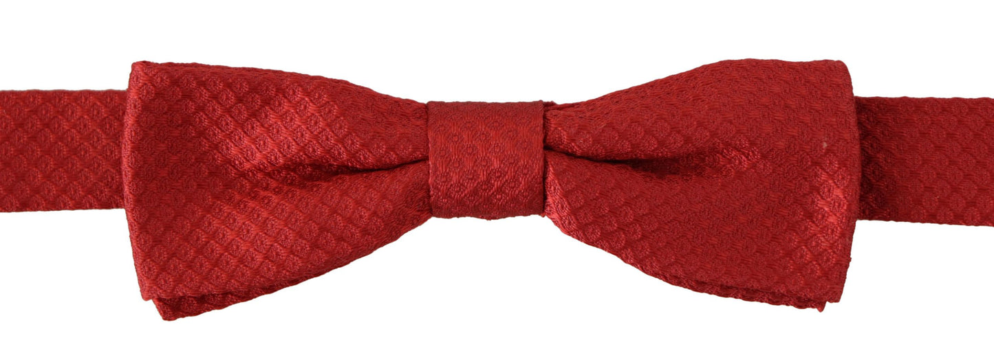 Dolce & Gabbana – Rote Papillon-Krawatte aus 100 % Seide mit verstellbarem Hals