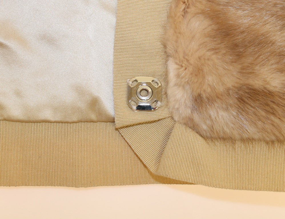 Dolce & Gabbana Beige NERZ-Pelzschal Foulard Halstuch
