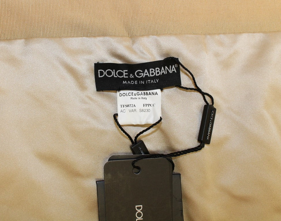 Dolce & Gabbana Beige NERZ-Pelzschal Foulard Halstuch