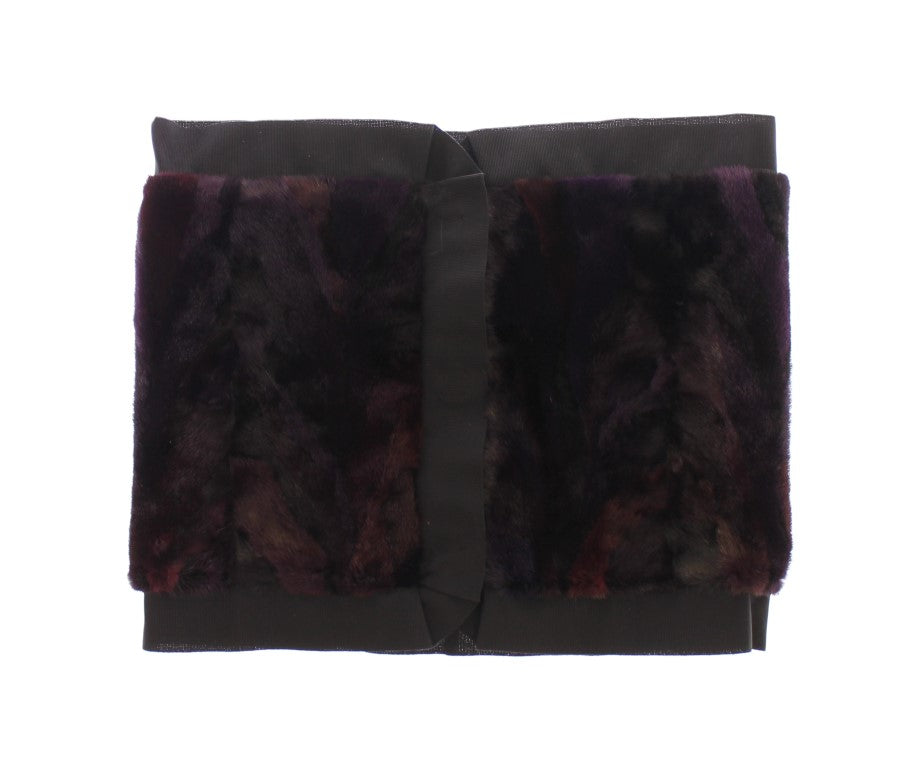 Dolce & Gabbana Lila Nerzpelzschal Foulard Halstuch