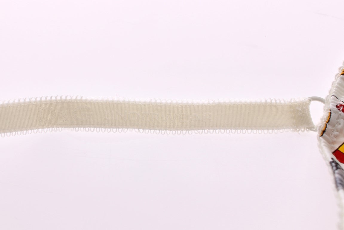 Dolce & Gabbana – Weiße Matrosen-BH-Höschen-Stretch-Unterwäsche