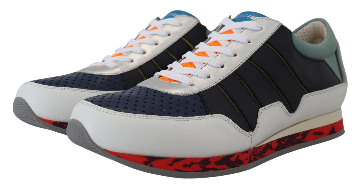 Dolce & Gabbana Mehrfarbige Sport-Sneakers aus Leder