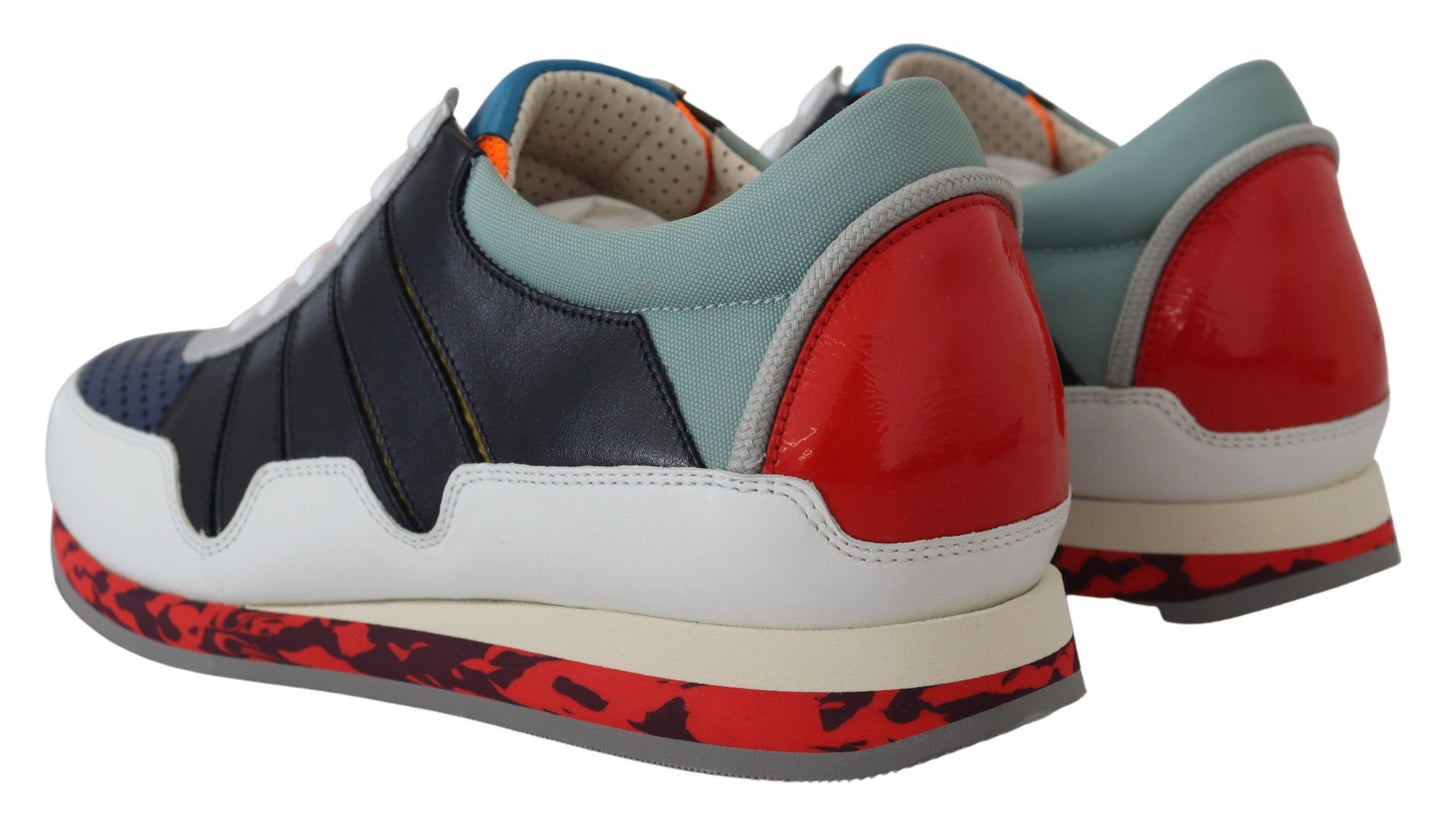 Dolce & Gabbana Mehrfarbige Sport-Sneakers aus Leder