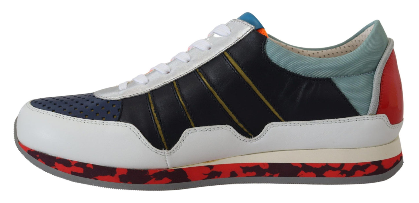 Dolce & Gabbana Mehrfarbige Sport-Sneakers aus Leder