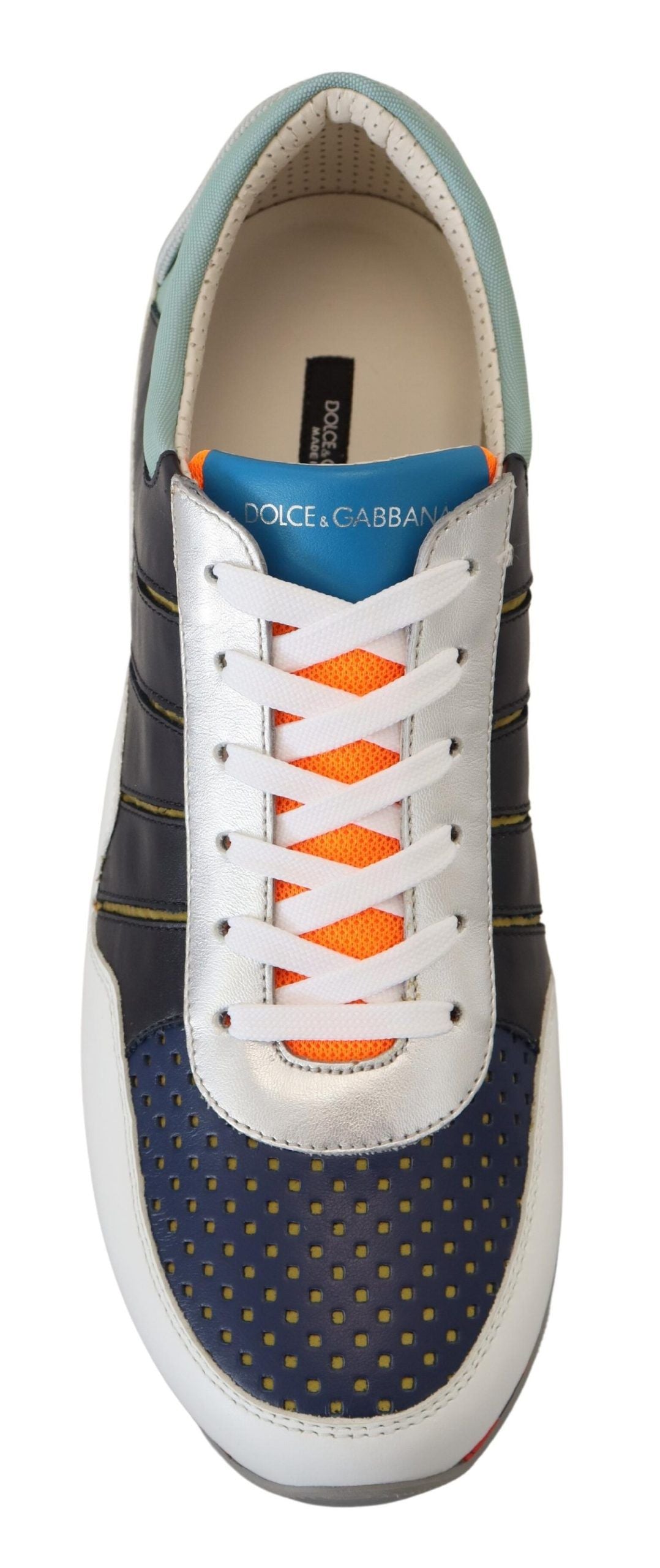 Dolce & Gabbana Mehrfarbige Sport-Sneakers aus Leder