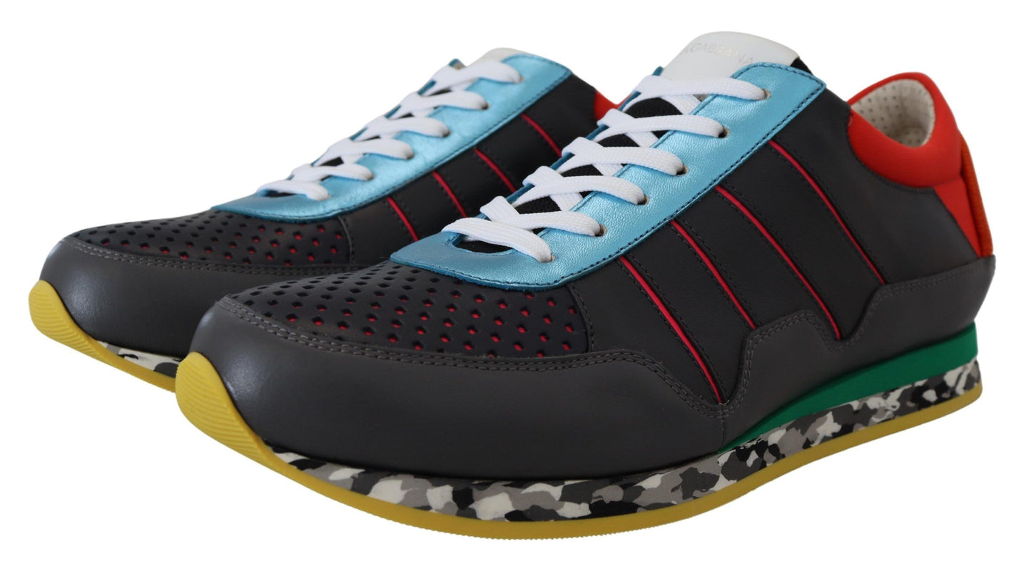 Dolce & Gabbana Mehrfarbige Sport-Sneaker mit niedrigem Schaft