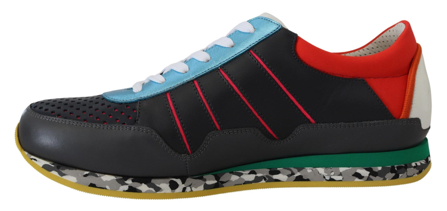 Dolce & Gabbana Mehrfarbige Sport-Sneaker mit niedrigem Schaft