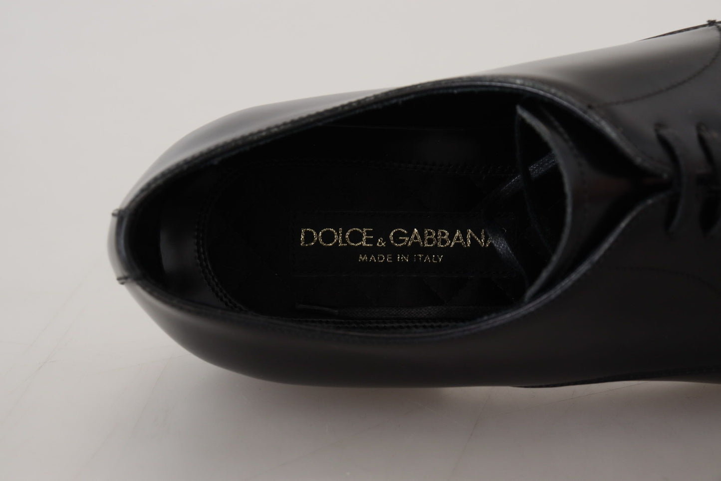 Dolce & Gabbana – Formelle Abendschuhe aus schwarzem Leder