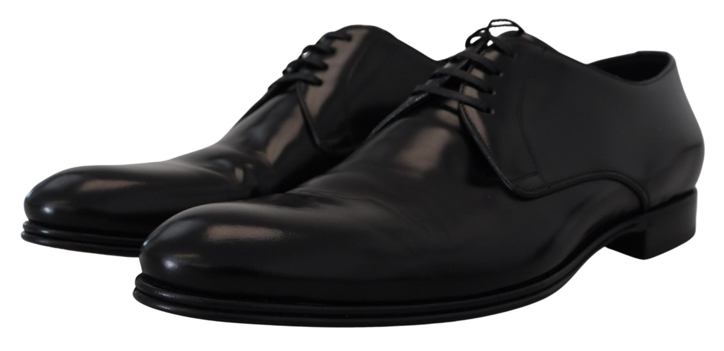 Dolce & Gabbana – Formelle Abendschuhe aus schwarzem Leder