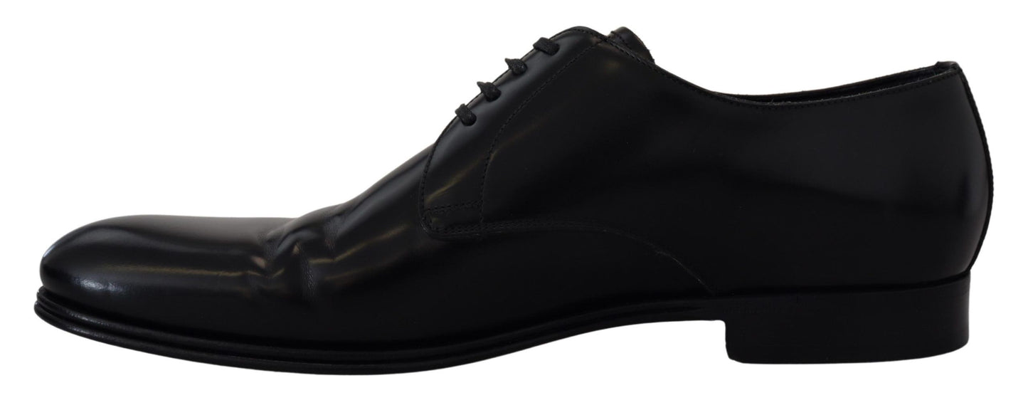 Dolce & Gabbana – Formelle Abendschuhe aus schwarzem Leder