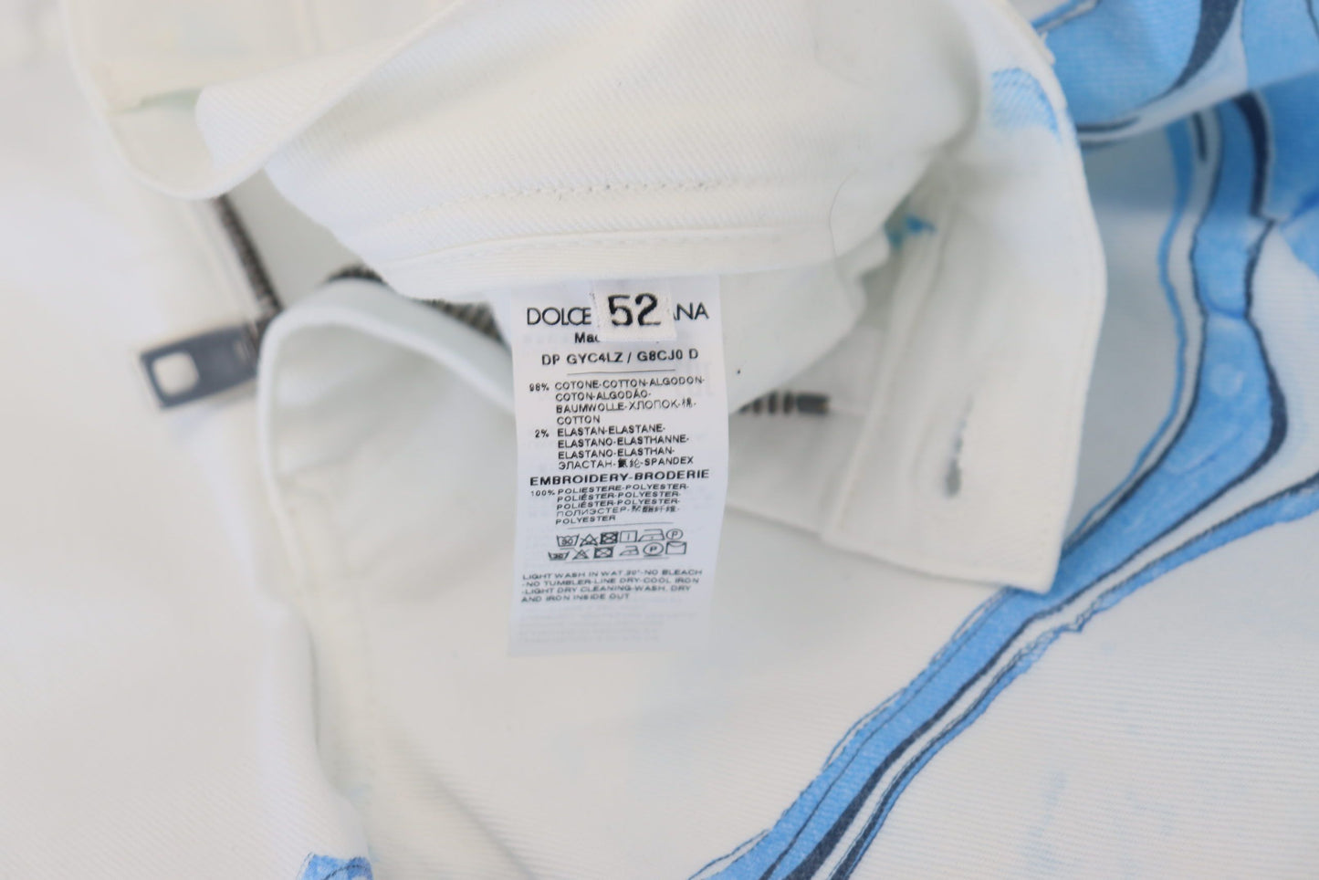 Dolce & Gabbana – Skinny-Fit-Jeans aus Baumwoll-Stretch in Weiß und Blau