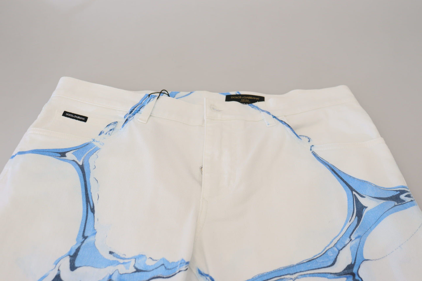 Dolce & Gabbana – Skinny-Fit-Jeans aus Baumwoll-Stretch in Weiß und Blau