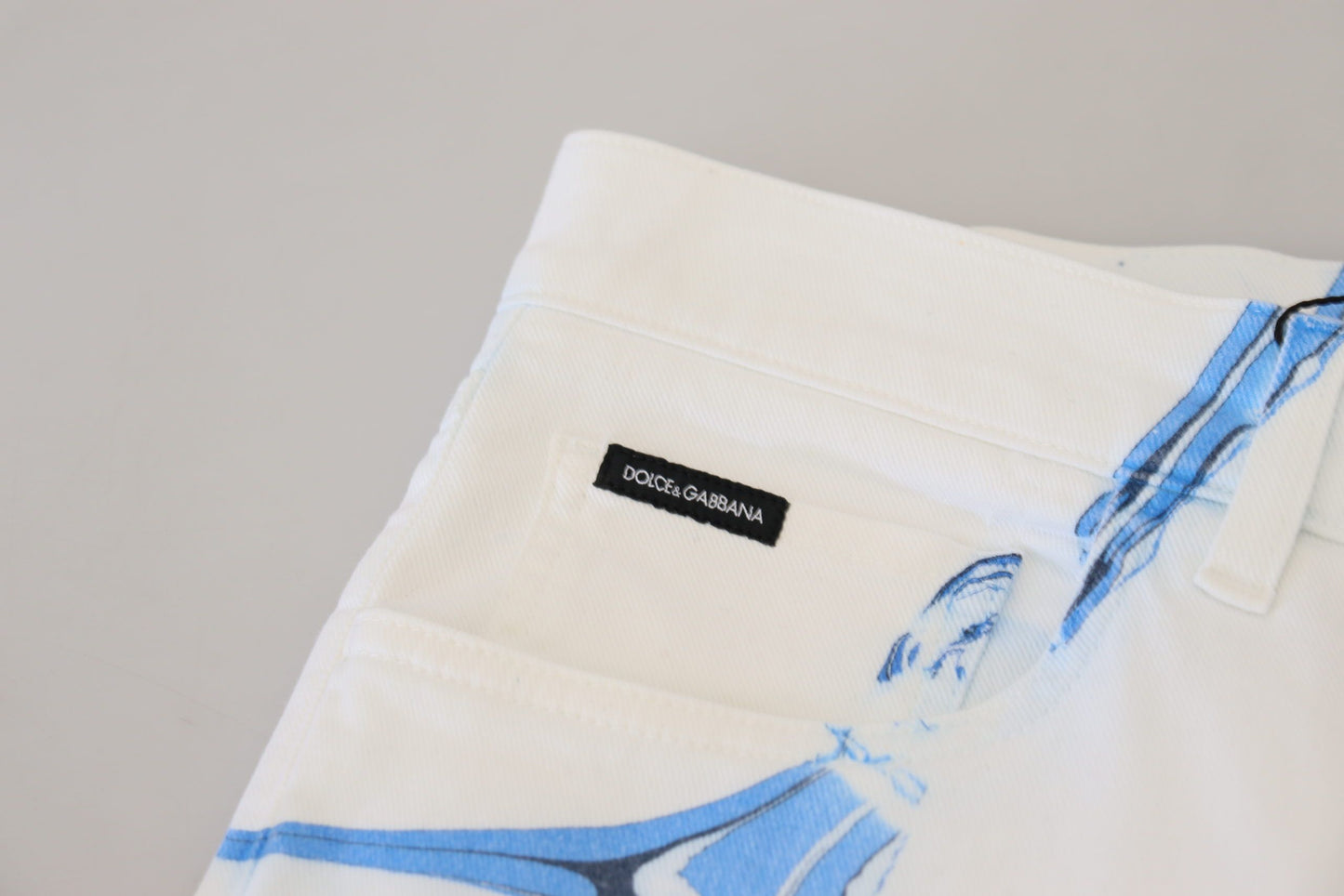 Dolce & Gabbana – Skinny-Fit-Jeans aus Baumwoll-Stretch in Weiß und Blau