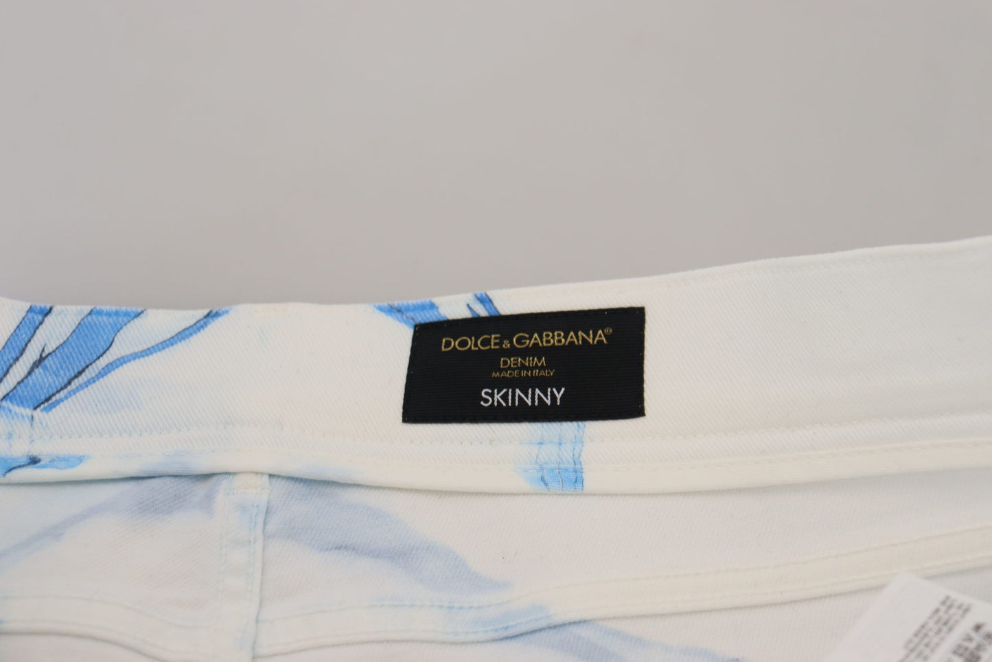 Dolce & Gabbana – Skinny-Fit-Jeans aus Baumwoll-Stretch in Weiß und Blau