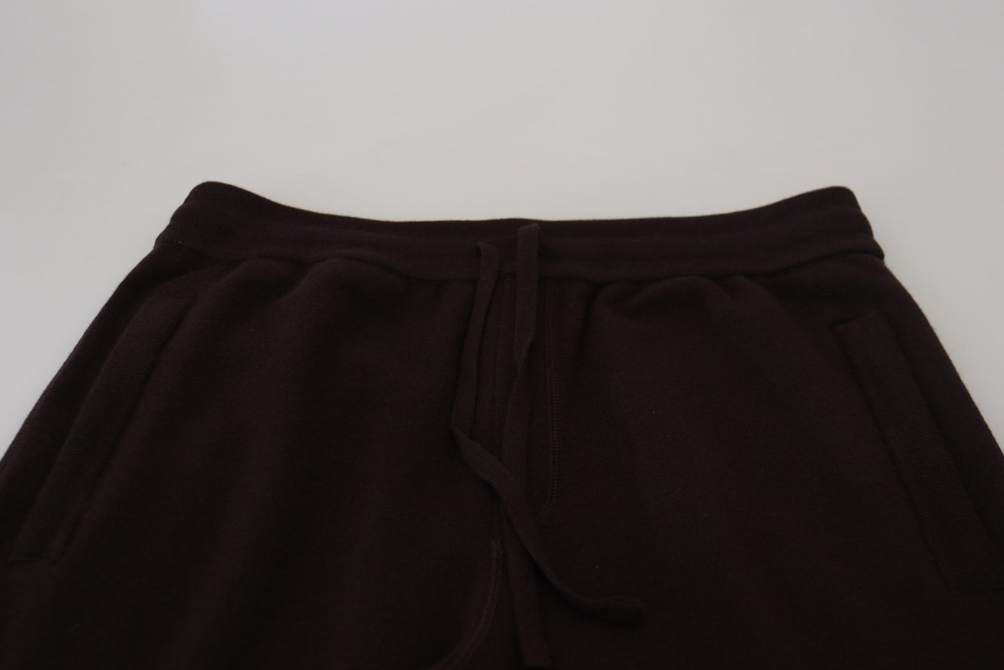 Dolce & Gabbana Braune Kaschmirhose Unterteile Kordelzughose