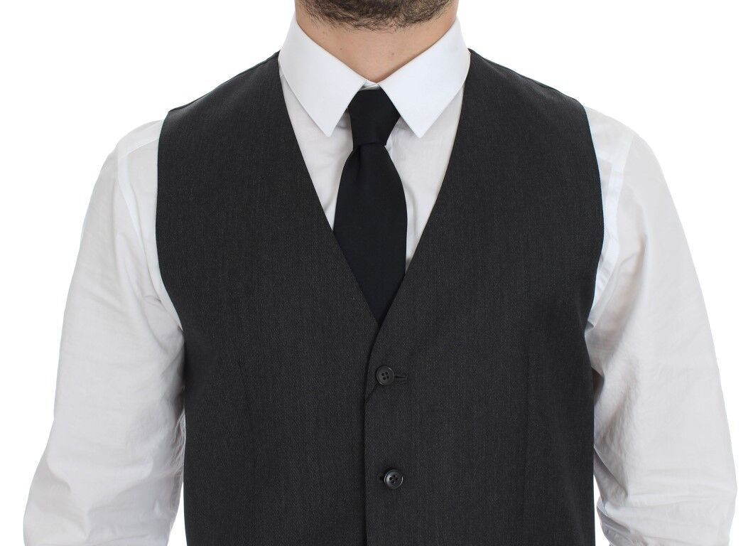 Dolce & Gabbana Graue Weste aus Wolle für formelle Anlässe