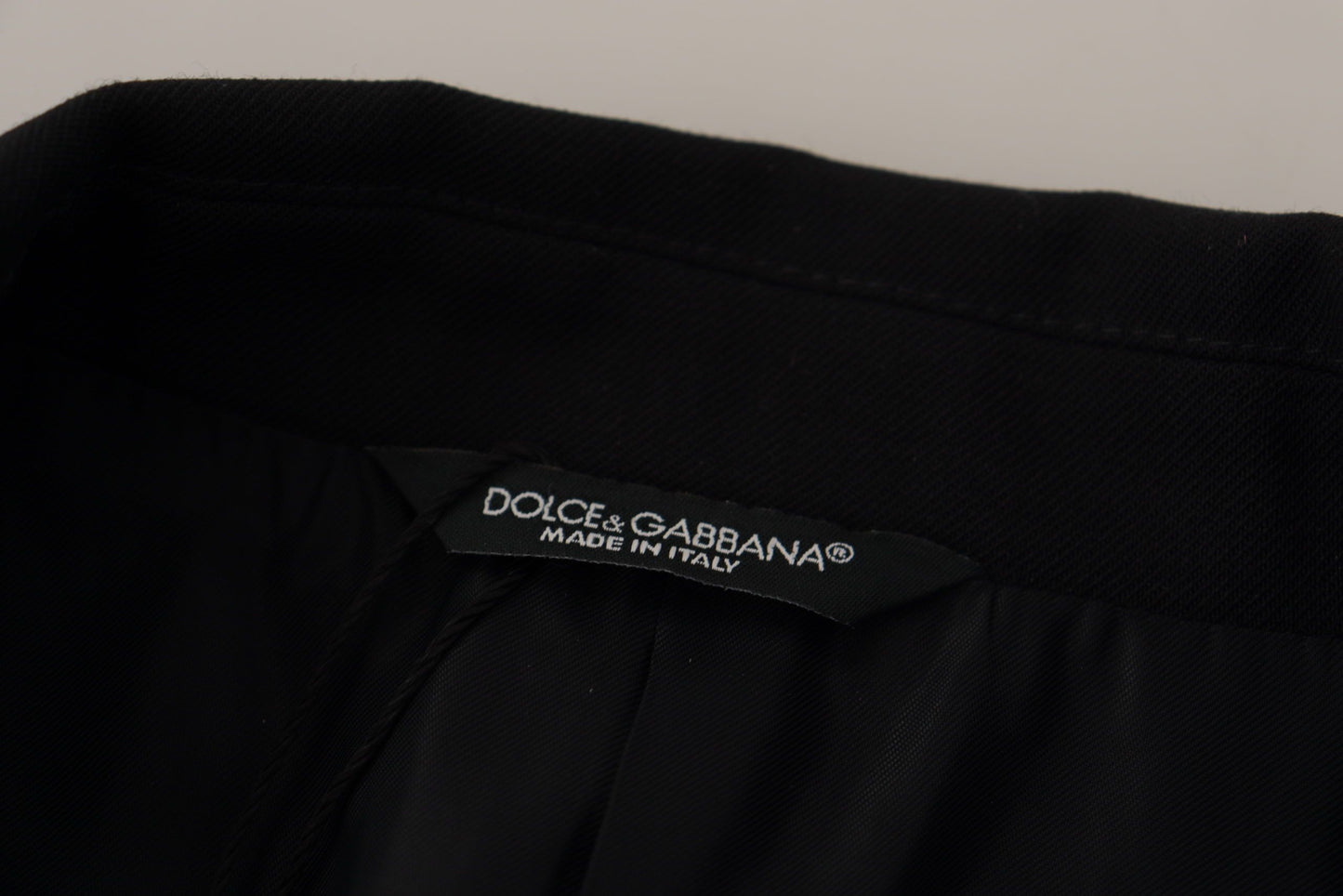 Dolce & Gabbana Schwarzer Zweireiher-Mantel-Blazer