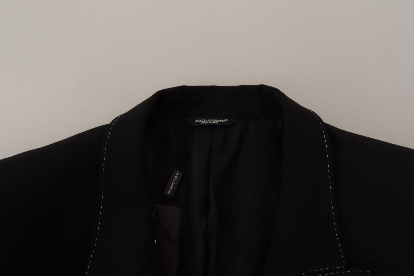 Dolce & Gabbana Schwarzer Zweireiher-Mantel-Blazer