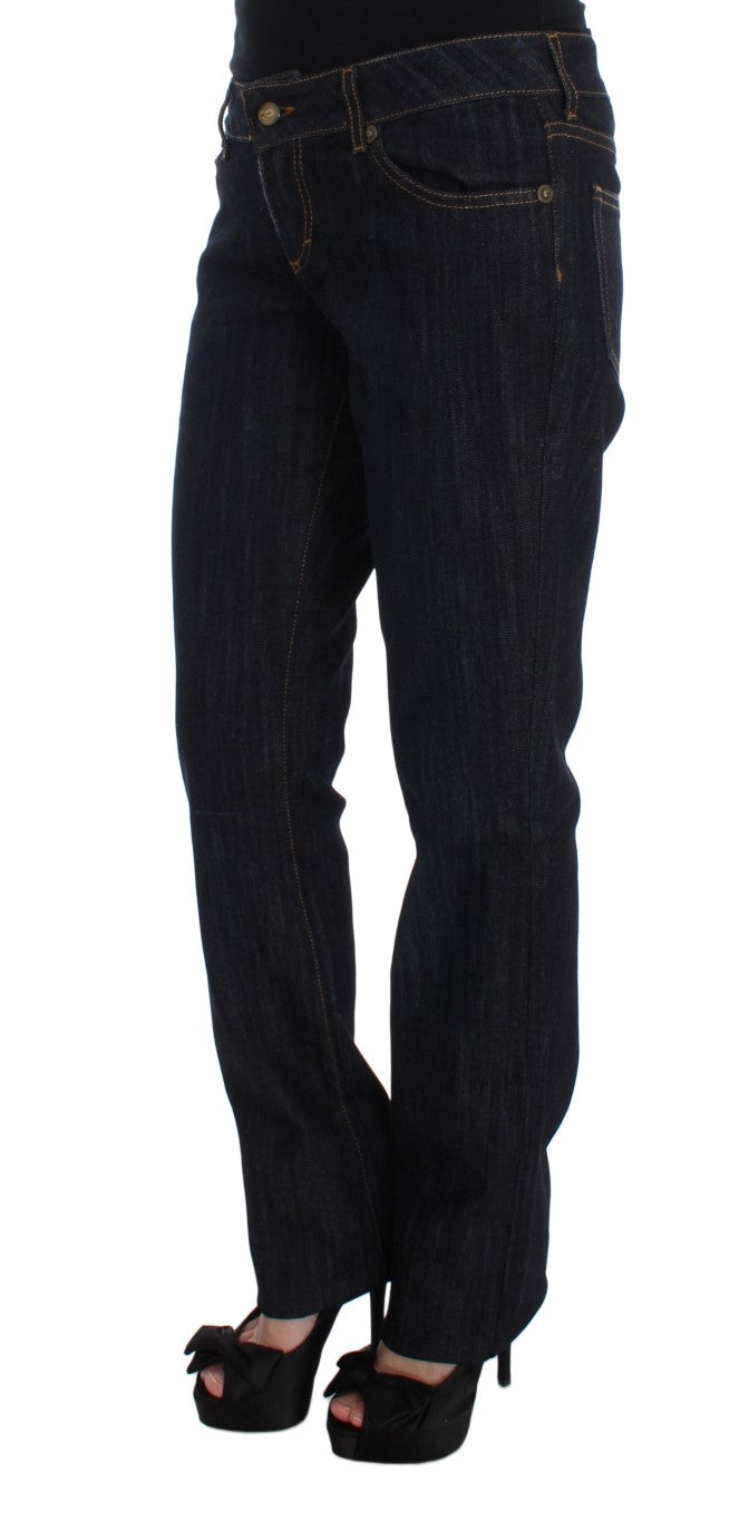 Cavalli – Blaue Straight-Fit-Stretch-Jeans aus Baumwolle