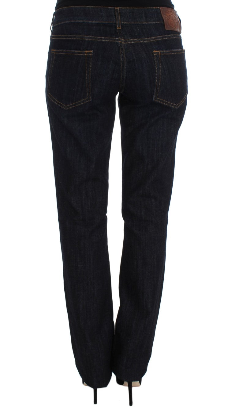 Cavalli – Blaue Straight-Fit-Stretch-Jeans aus Baumwolle