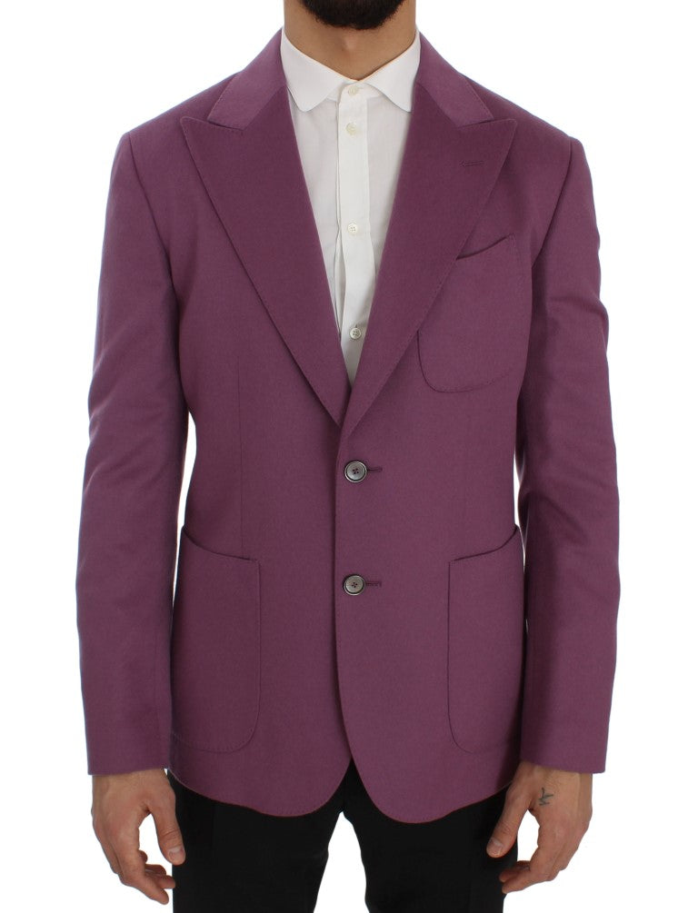 Dolce & Gabbana – Lilafarbene Slim-Fit-Blazerjacke aus Kaschmir