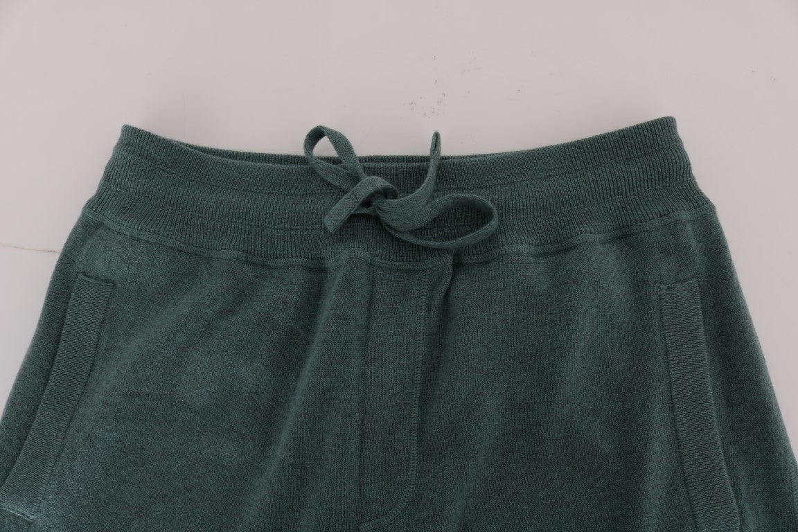 Dolce & Gabbana Grüne Trainingshose aus Kaschmir
