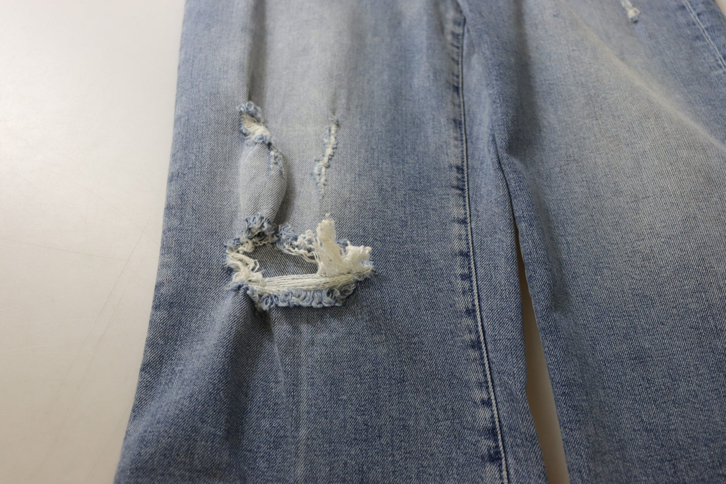 Dolce & Gabbana – Blau verwaschene, verkürzte Jeans mit hoher Taille