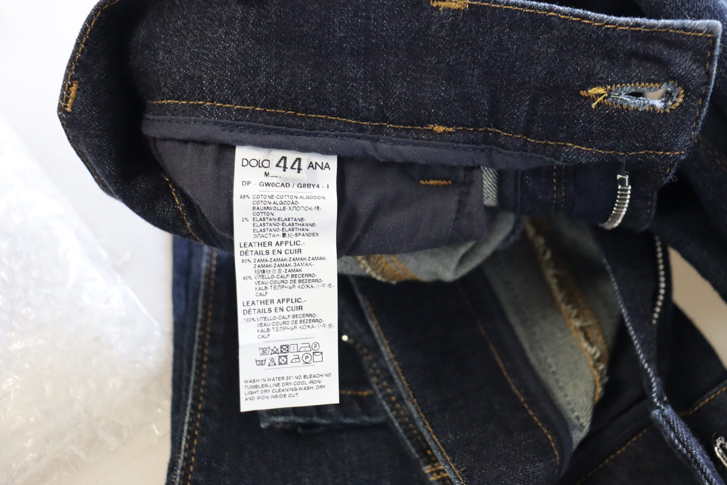 Dolce & Gabbana – Blaue Skinny-Jeans aus Baumwolle mit hoher Taille