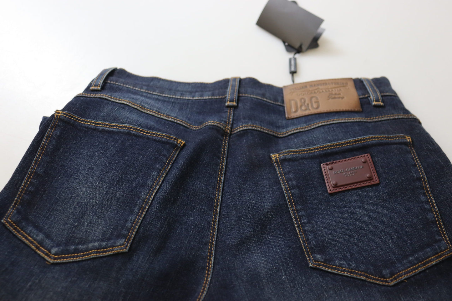 Dolce & Gabbana – Blaue Skinny-Jeans aus Baumwolle mit hoher Taille
