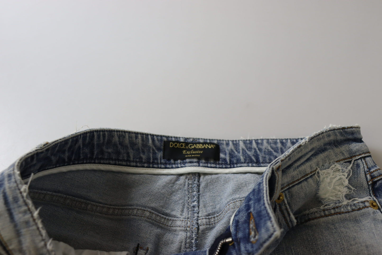 Dolce & Gabbana – Blaue Skinny-Jeans aus Baumwollstretch mit niedriger Taille