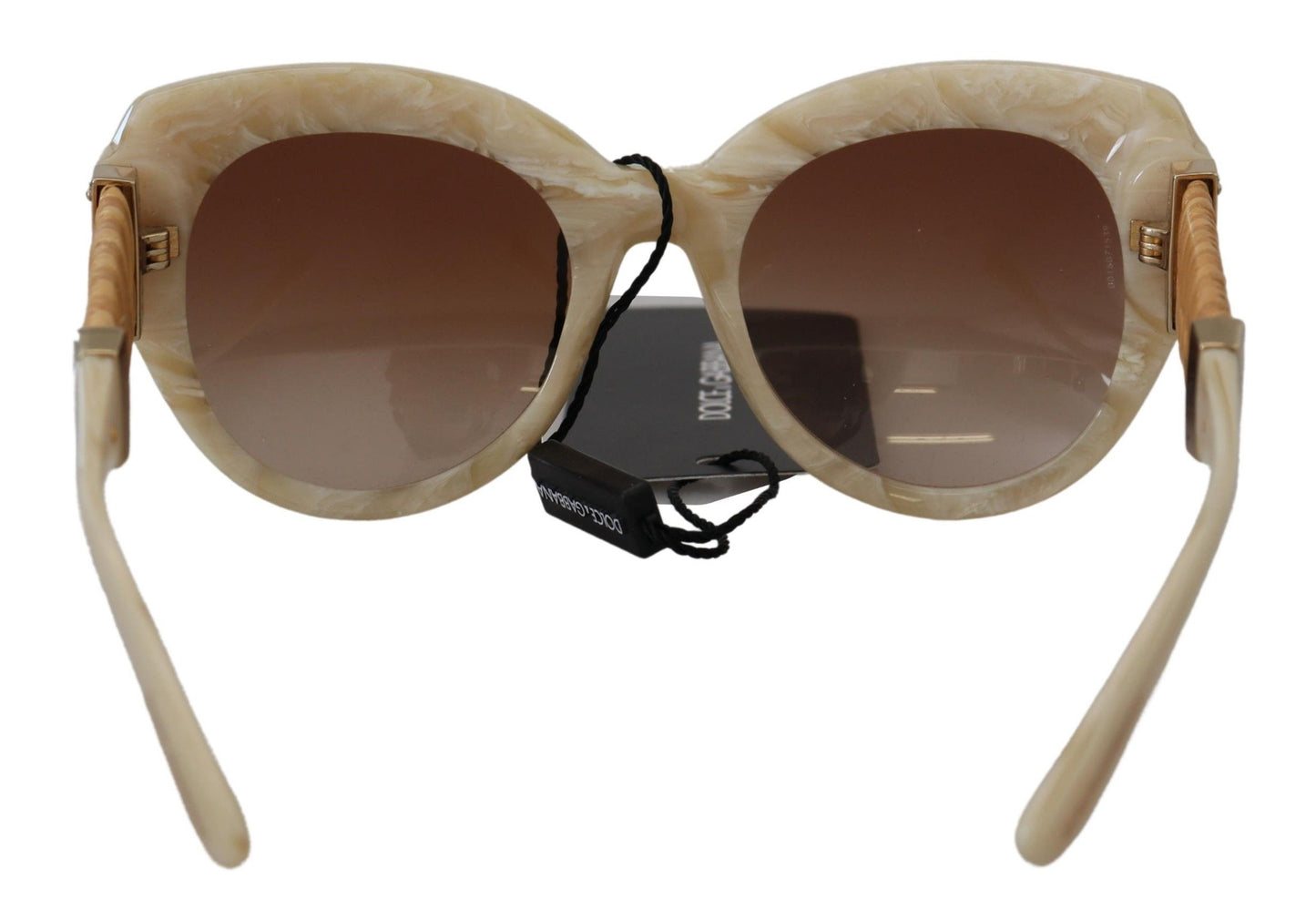Dolce & Gabbana – DG4294 – Sonnenbrille aus beigefarbenem Acetat mit Vollrand und braunen Gläsern