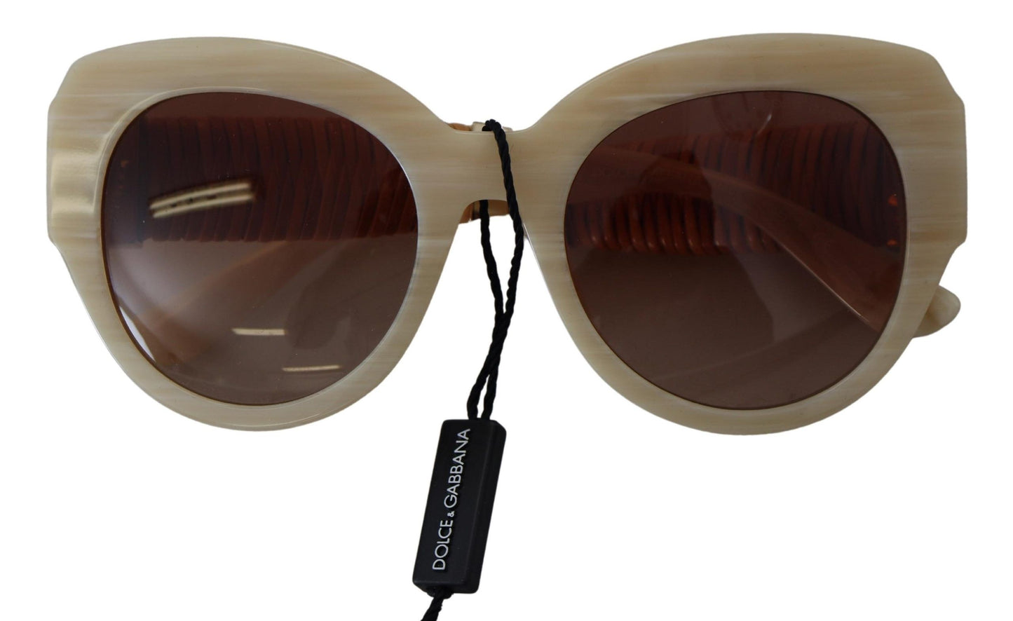 Dolce & Gabbana – DG4294 – Sonnenbrille aus beigefarbenem Acetat mit Vollrand und braunen Gläsern