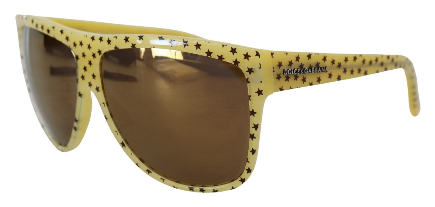 Dolce & Gabbana – DG4125 – Sonnenbrille mit quadratischen Gläsern aus Acetat mit gelben Sternen
