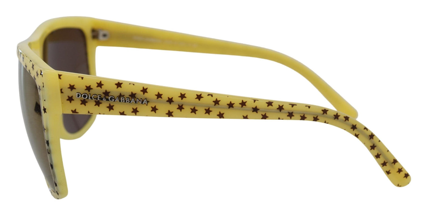 Dolce & Gabbana – DG4125 – Sonnenbrille mit quadratischen Gläsern aus Acetat mit gelben Sternen